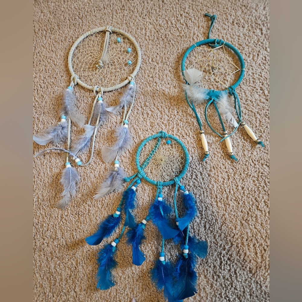 Set of 3 Blue Dreamcatchers
